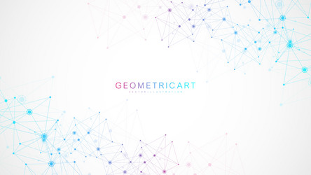 geometric abstract background with connected line vector image