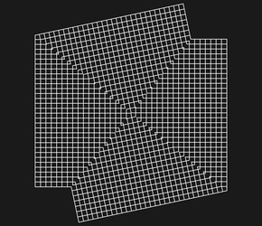 geometric grid mesh in abstract mirrored form vector image