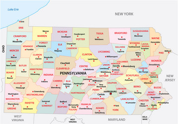 Maryland state outline administrative map Vector Image