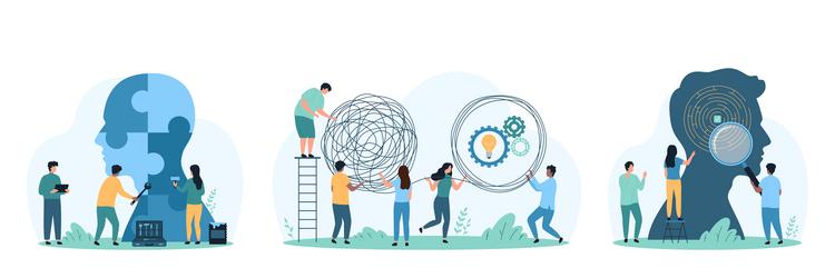 process solving of complicated problem chaos vector image