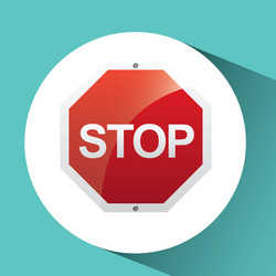 Sign traffic stop icon design vector