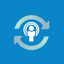 synchronize user icon update with man vector image
