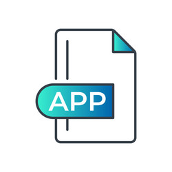 App file format icon extension gradient vector