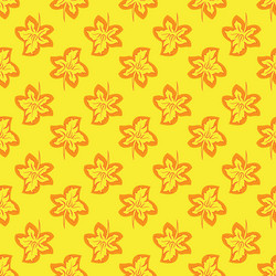 flower seamless pattern bright yellow colors vector