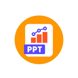 Ppt file format icon presentation and slides vector