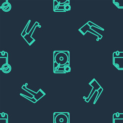 set line hard disk drive hdd sync refresh water vector image