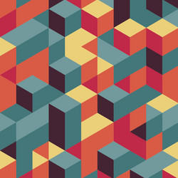3d blocks structure background vector image