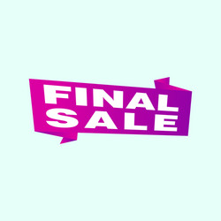 final sale banner poster background big vector