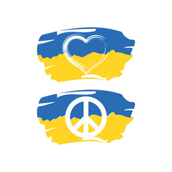 ukrainian flag brush stroke Vector Image