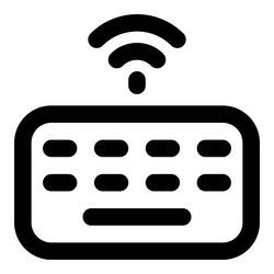 wireless keyboard an input device vector image