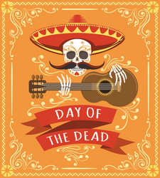 Mexican Day of the Dead Poster Vector Image