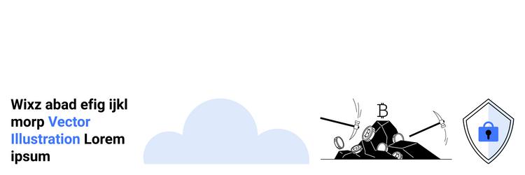 concept of cloud security with data mining vector image