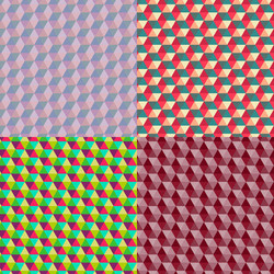 set hexagonal patterns vector image