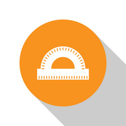 white protractor grid for measuring degrees icon vector image