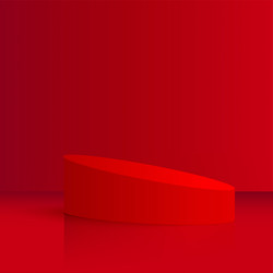 abstract background with red color geometric 3d vector image