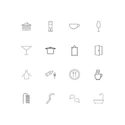 home appliances and equipment simple linear icons vector