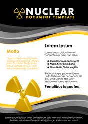 Nuclear document template vector