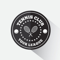 Tennis emblem template vector