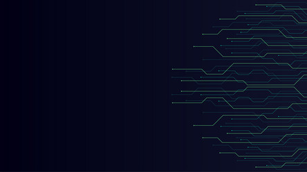 dark background with lines computer elements vector image