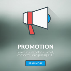 Flat design concept for promotion with blur vector