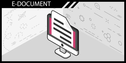 e-document isometric design icon web 3d colorful vector image