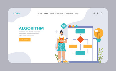 software development web banner or landing page vector image