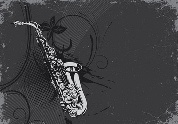 concert poster with saxophone vector