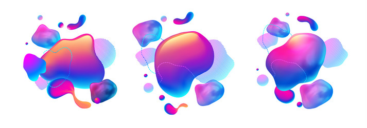 fluid design graphic elements dynamic background vector image