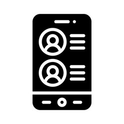 messaging app icon mobile application vector image