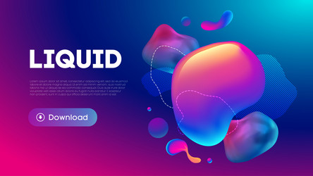 fluid design graphic elements dynamic background vector image
