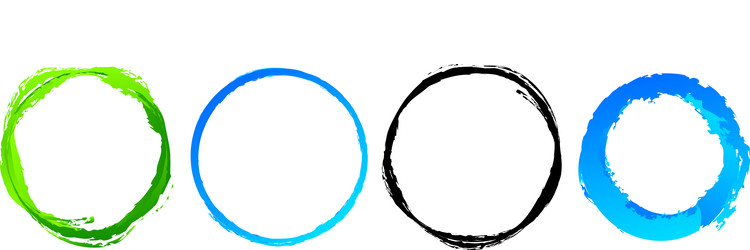 grungy textured circle element shape circular vector image