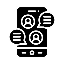 messaging app icon mobile application vector image