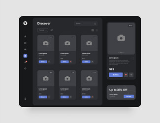 wireframes screens dashboard ui and ux kit design vector image