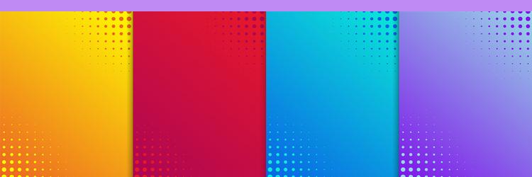 Color gradient background with halftone pattern vector