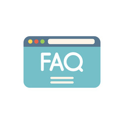 web faq icon flat people solution vector