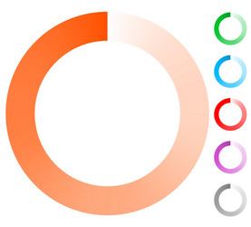 fading circle preloader progress indicator vector image