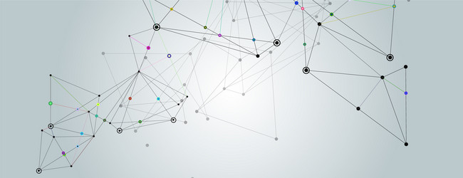 line art pattern with network dot connect vector image