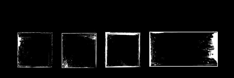 rectangular and square frames in grunge style vector image