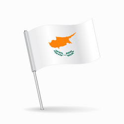cypriot flag map pin pointer layout vector image