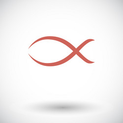 fish single icon Vector Image
