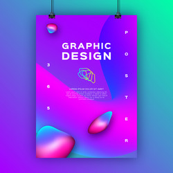 Fluid Gradient Shapes Background vector image