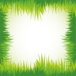 Border template with green grass Royalty Free Vector Image