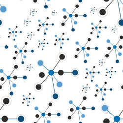 molecule structure background seamless pattern vector image