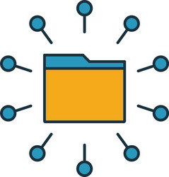 network connection icon simple element from web vector image