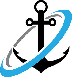 anchor icon logo template Vector Image