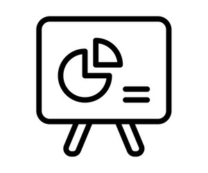 presentation display chart single isolated icon vector image