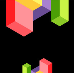 abstract background 3d cubes cubic elements vector image