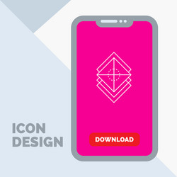 arrange design layers stack layer line icon vector image
