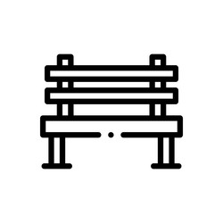 bench icon thin linear style design isolated vector image