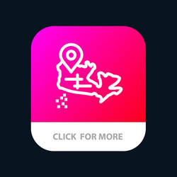 canada map location mobile app button android vector image